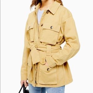 Topshop PETITE Sand Tie Shacket